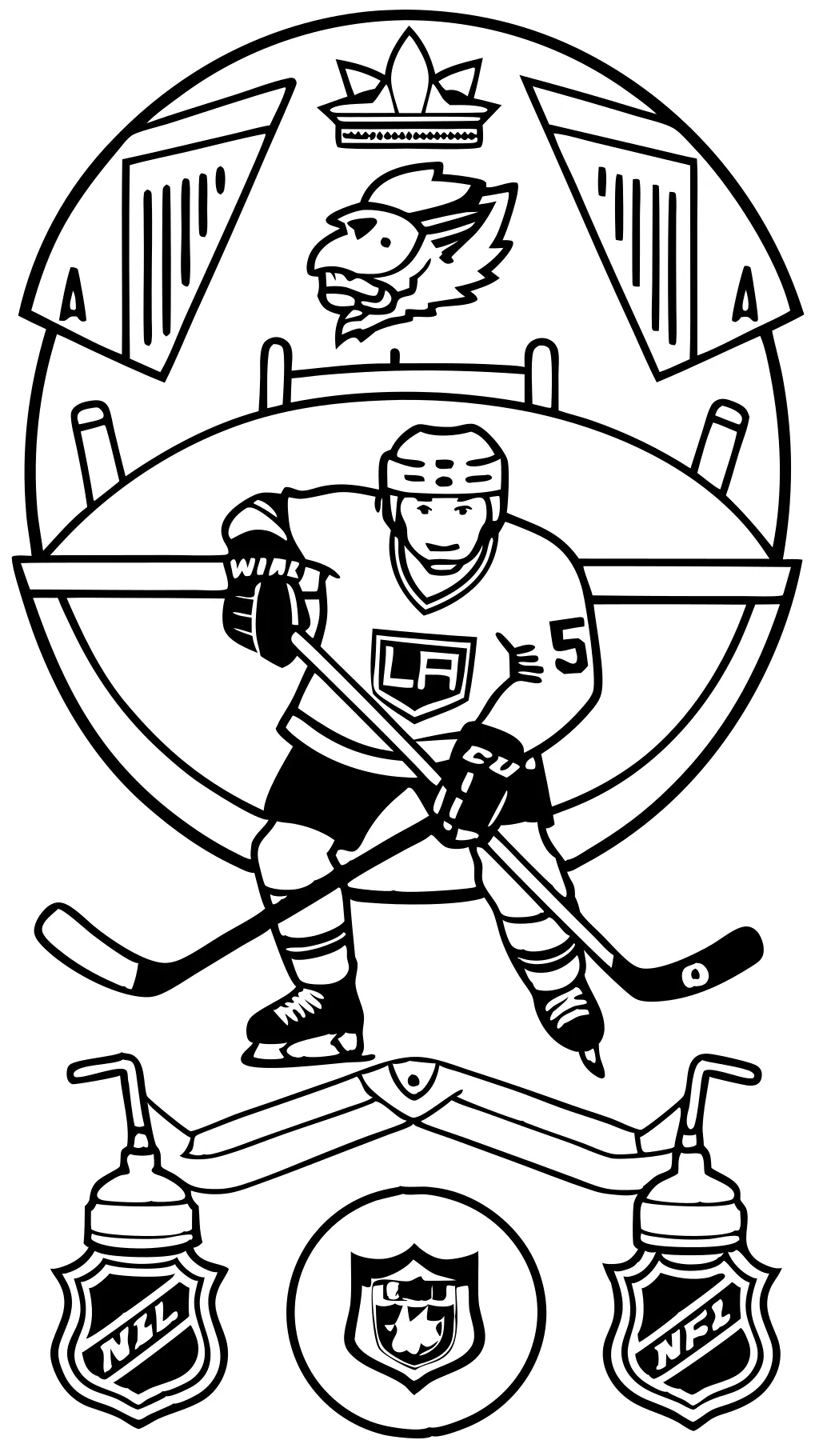 ice hockey coloring pages